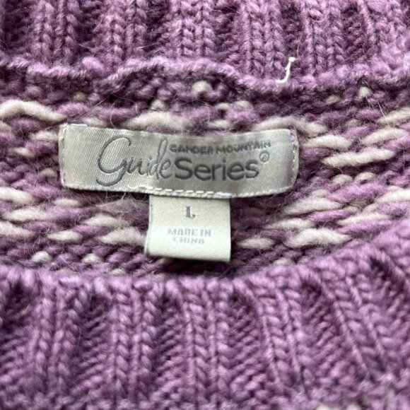 Gander Mountain Guide Series Wool Alpaca Sweater Womens Large Pink Fair Isle - Picture 5 of 7